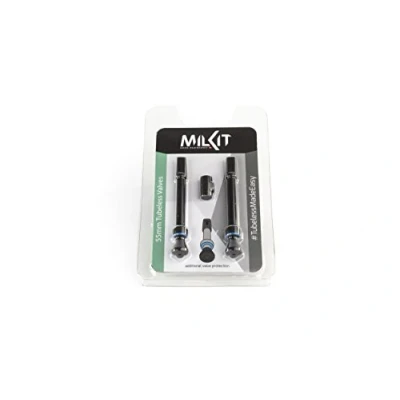 Abbildung von milKit Bike Tubeless Presta Valve Stem Black Tire Cores and Core Removal Tool Are Included Pack of 2 (55mm)