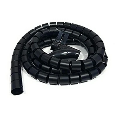 Abbildung von Bambelaa! Kabelschlauch 1,5m 3,0m Kabelkanal kürzbar Kunststoff flexible Kabelorganisation 20mm 30mm Durchmesser (Schwarz, x 20mm)