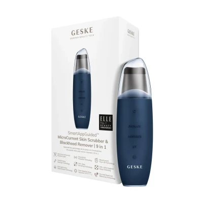 Abbildung von Geske SMARTAPPGUIDED Microcurrent SKIN Scrubber Blackhead Remover 9 IN 1 Gesichtspflege Zubehör, Größe: One Size, Midnight