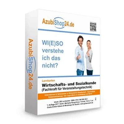 Abbildung von Lernkarten Wiso Wirtschafts und Sozialkunde Fachkraft für Veranstaltungstechnik Prüfungsvorbereitung Prüfung: Prüfung