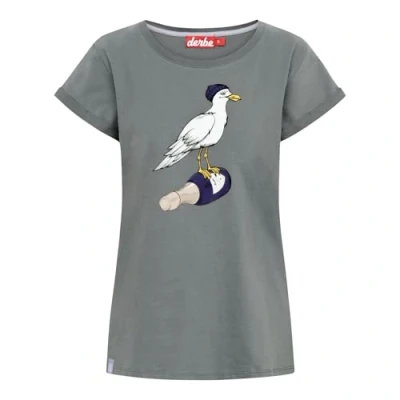 Abbildung von Derbe STURMMÖWIN Tshirt print, Damen, Größe: Medium, Lava smoke