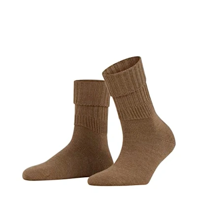 Abbildung von FALKE Damen Socken Striggings Rib W SO Wolle einfarbig 1 Paar, Braun (Nutmeg Melange 5410), 39 42