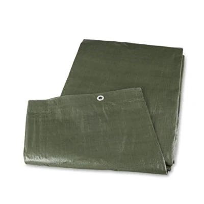 Abbildung von Mivos Wasserfest Abdeckplane 4 x 5 m Grün PP PE Gewebeplane 90 g/m² Allzweckplane mit Aluminiumösen Schimmelresistent Schutzplane für Auto Gartenmöbel Boot Holz