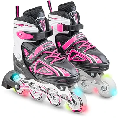 Abbildung von Apollo Inlineskates Größenverstellbare Inliner für Kinder Super Blades LED, verstellbare Größe, mit leuchtenden LED Wheels