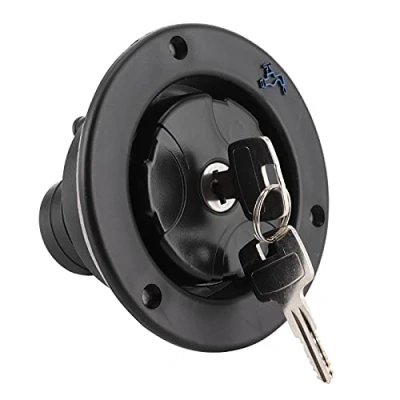 Abbildung von Tankdeckel 80mm Wassertankdeckel mit 2 Schlüsseln Auslaufsicherer Wasser Trinkwasser Wasserdeckel für Wohnmobil Wohnwagen RV Camper, ID 38mm Wasserleitungen 30 40mm Türschild Dicke