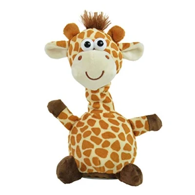 Abbildung von Kögler Kuscheltier Labertier Giraffe Fleckchen plappert alles nach Wackelkopf 22 cm