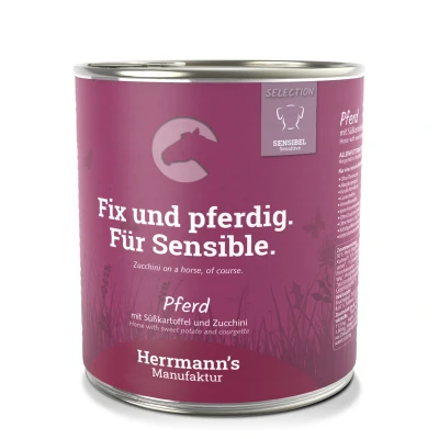 Abbildung von 800 g Herrmann&#039;s Sensitive Pferd mit Süßkartoffel Pro Stück