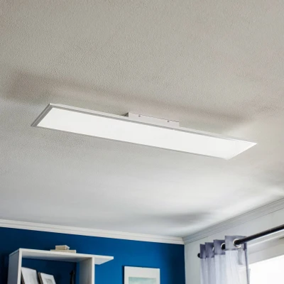 Abbildung von Briloner Leuchten LED Panel 7308016 PALLAS, CCT über Fernbedienung, fest integriert, Kaltweiß, Neutralweiß, Tageslichtweiß, Warmweiß, Deckenlampe, 100x25x6,5cm, Weiß, 24W, Wohnzimmer, Schlafzimmer, Küche