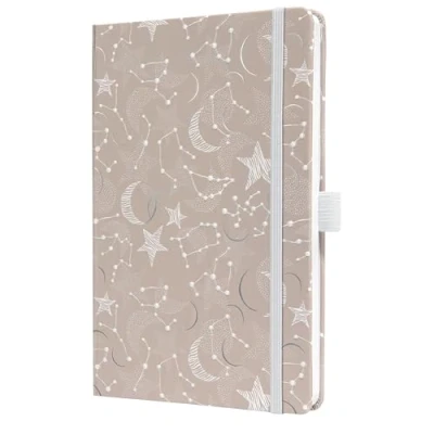 Abbildung von SIGEL J5349 Wochenkalender Jolie 2025, Cosmic Fantasy Beige, ca. A5, Hardcover, Gummiband, Stiftschlaufe, Einstecktasche, 174 Seiten, vegan, aus nachhaltigem Papier, Terminplaner