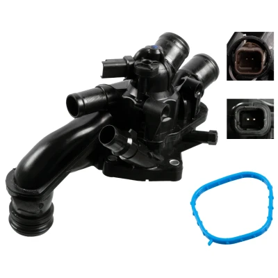 Abbildung von FEBI BILSTEIN 176935 Thermostatgehäuse mit Dichtung Sensor, Thermostat PEUGEOT: 207 CC, Schrägheck, 308 I SW, CITROËN: DS3 Schrägheck