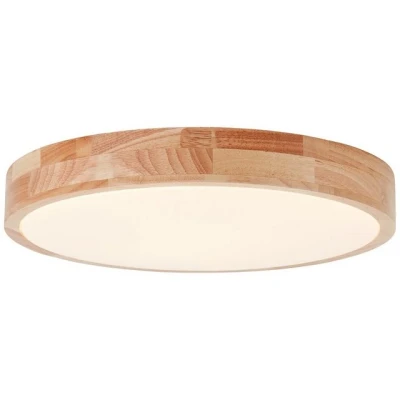 Abbildung von Brilliant Deckenleuchte Slimline, LED wechselbar, Warmweiß, Wand und Deckenlampe 39cm holz hell/weiß