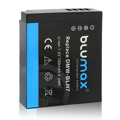 Abbildung von Blumax Akku ersetzt Panasonic DMW BLH7 / BLH7E BLH7PP Lumix DMC GM1 GM5 GF7 GX800 LX15 7,2V 700mAh Hochleistungsakku