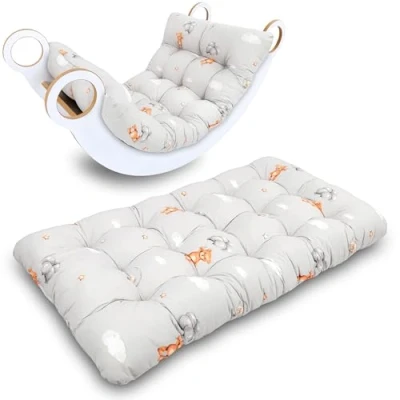 Abbildung von Krabbeldecke für Baby Kissen Kletterbogen 60x120 cm Bodenkissen Kinder Matte Montessori Spielbogen Wippe Kletter Bogen Polster Spieldecke Kinderzimmer Teddybären
