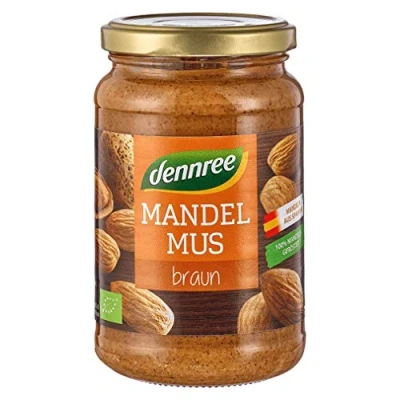 Abbildung von dennree, Bio Mandelmus braun, Nussaufstrich aus Mandel, 1x 0,35kg