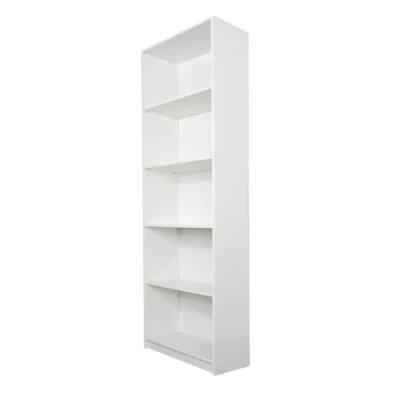 Abbildung von Home Collective Bücherregal Aktenregal Standregal Raumteiler weiß mit 5 offenen Fächern aus MDF Holz Breite 50 cm