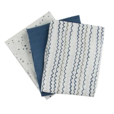 Abbildung von Popolini 3x Mullwindeln Starry Sea 70 x cm, saugstark, waschbar