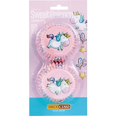 Abbildung von Decocino Muffin Förmchen Einhorn (50Stk.) Deko Cupcake Form Cupcakes &amp; Partys für Mädchen!