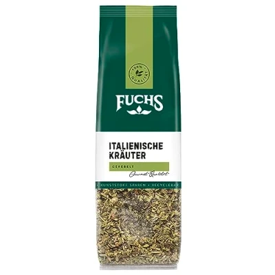 Abbildung von Fuchs Gewürze Italienische Kräuter gerebelt im recyclebaren Nachfüllbeutel 20 g