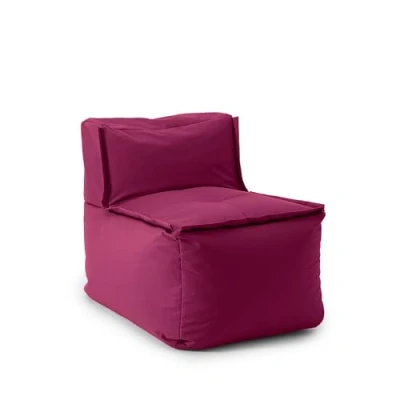 Abbildung von Lumaland Sitzsack Lounge Modular Mittelteil Waschbare &amp; Wasserfeste Sitzmöbel für Innenräume Garten Indoor Outdoor Sitz Garnitur Einfach erweiterbar 54x81x70cm [Rotwein]