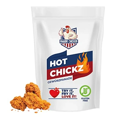 Abbildung von Major Chicken &quot;HOT CHICKZ&quot; Gewürzpanade/Hähnchen Marinade 1kg für den Original Fried Geschmack So crispy and extra spicy Hot Paniermischung Wings, Wings uvm!