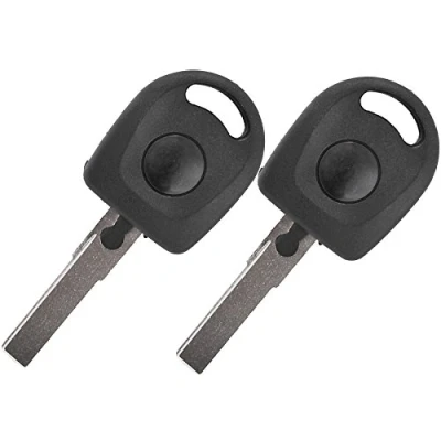 Abbildung von Auto Schlüssel Funk Fernbedienung 2X Gehäuse + fest eingegossener Rohling HAA für VW SEAT Skoda