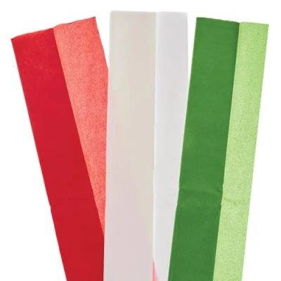 Abbildung von Baker Ross FX887 Weihnachts Krepppapier Packung mit 9, Bastelpapier für Kunsthandwerk