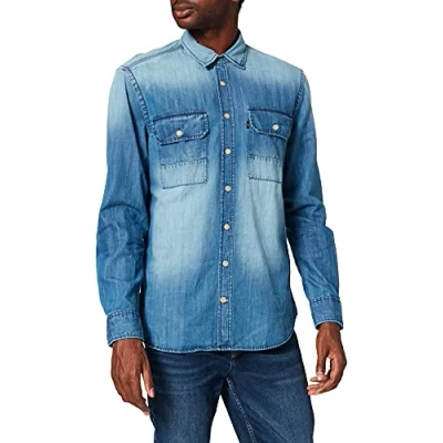 Abbildung von camel active Herren 4091316S61 Hemd, Night Blue, M