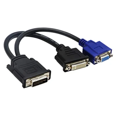 Abbildung von zdyCGTime 25,4 cm Wyse DVI Splitter Kabel D zu und VGA M/F vergleichbar mit Y Kabel， Kompatibel Dell OptiPlex GX620 sc280 weiteren Produkten（20cm）