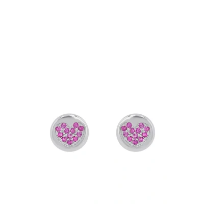Abbildung von Prinzessin Lillifee Ohrstecker 925 Sterling Silber Mädchen Kinder Ohrschmuck, mit Zirkonia synth., 0,7 cm, Silber, Herz, Kommt in Schmuck Geschenk Box, 2037919