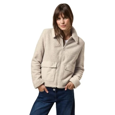 Abbildung von Cecil Teddy Fleecejacke, Damen, Größe: XXL, Weiß