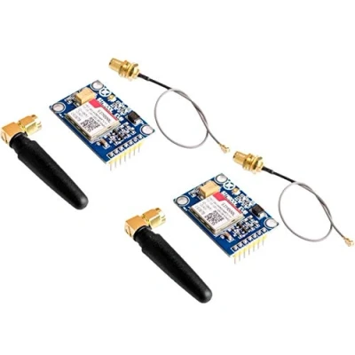 Abbildung von 2 Stück SIM800L V2.0 5V Wireless GSM GPRS MODUL Quad Band mit Antennenkabelkappe