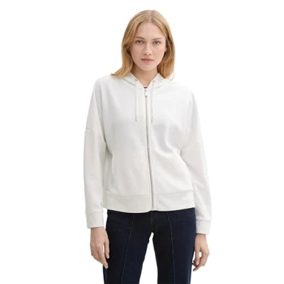 Abbildung von TOM Tailor Sweatjacke, Damen, Größe: Small, Whisper white