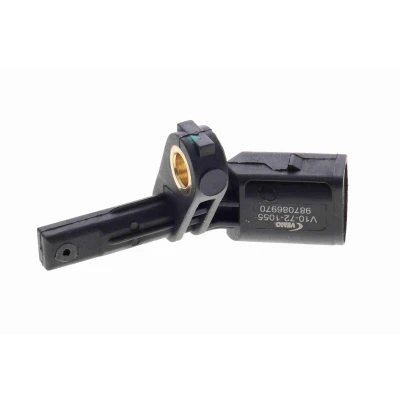Abbildung von VEMO Original Quality V10 72 1055 ABS Sensor Vorderachse links ohne Kabel für Fahrzeuge mit Hallsensor, aktiver 2 12 schwarz D Form