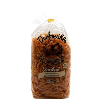 Abbildung von Dorfmühle Oberschwäbische Land Nudeln Dinkel Spiralen vegan, 12er Pack (12 x 500g)