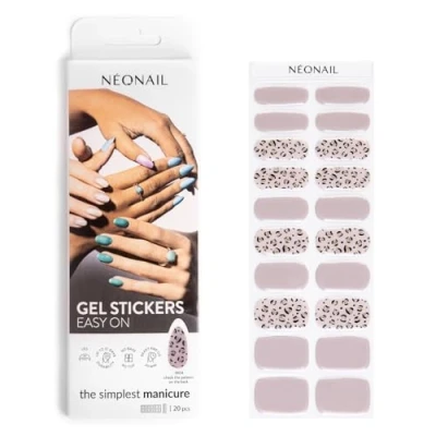 Abbildung von NEONAIL Gel UV Stickers Easy On M04 Beige Nagelsticker Nagellackstreifen Nagelaufkleber für Füße und Hände Fingernägel zum aufkleben Nageldesign 1 Blatt 20 Stk
