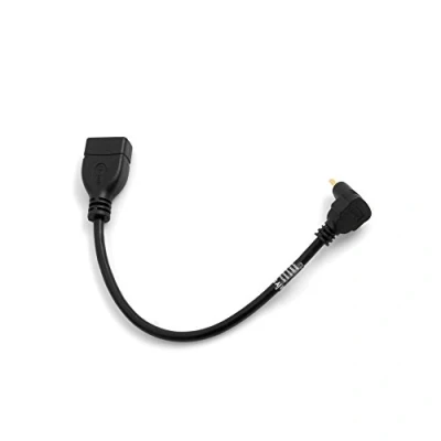 Abbildung von System S Mini HDMI 1.4 Kabel Abwärts Gewinkelt Winkel Winkelstecker 90 Grad zu Eingang Buchse 22 cm