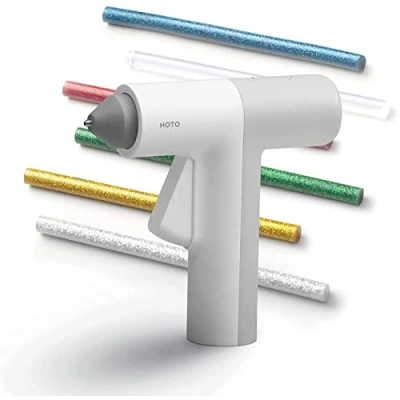 Abbildung von HOTO Heißklebepistole Akku Heissklebepistole, 30s Schnell Aufheizen Klebepistole, Typ C Hot Glue Gun mit 10 Klebesticks, Kabellos für DIY, Haus &amp; Büro Reparatur