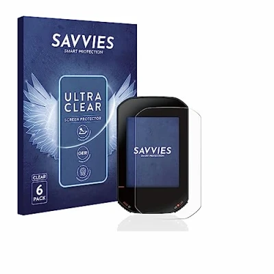 Abbildung von Savvies 6 Stück Schutzfolie für Bryton Rider 420 Displayschutz Folie Ultra Transparent