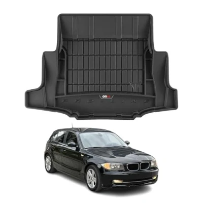 Abbildung von OMAC Gummi Kofferraumwanne kompatibel mit BMW 1er E87 5tür 2004 2011 TPE Laderaumwanne