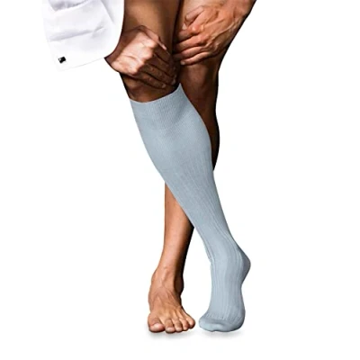 Abbildung von FALKE Herren No. 10 M KH Coton unies 1 paire Chaussettes Longues, Bleu (Light Blue 6594), 45 46