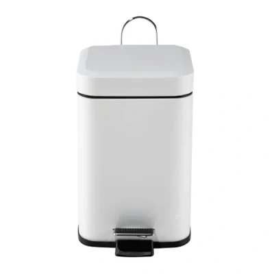 Abbildung von HTI Living Kosmetikeimer Treteimer eckig Jannik 3 Liter Weiß, Mülleimer mit Soft Close Deckel