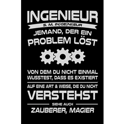 Abbildung von Ingenieur Jemand, der ein Problem löst: A5 Notizbuch Notizheft Schreibblock Schreibheft Journal Tagebuch Notebook Kariert 120 Seiten Geschenk Geschenkidee