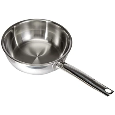 Abbildung von Spring Sauteuse Brigade Premium Edelstahl Ø 18 cm, H: 6,5cm / Inhalt: 1,5 L Backofen und Spülmaschinenfest mit Schüttrand Innenskalierung induktionsgeeignet