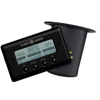Abbildung von Planet Waves PW GH HTS Acoustic Guitar Humidifier mit Temperatur &amp; Feuchtigkeitsmessgerät Black Plastik