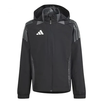 Abbildung von adidas Performance Fussball Competition Allwetter Trainingsjacke für Kinder, Größe: 164, Schwarzgrau