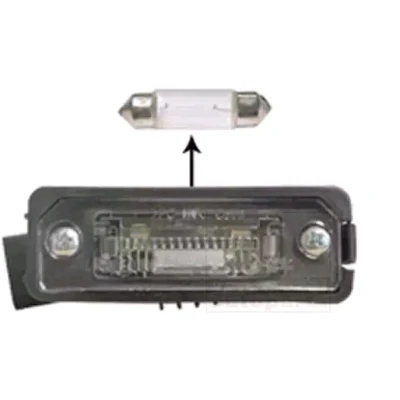 Abbildung von VAN WEZEL 5839920 Kennzeichenleuchte hinten links, rechts mit Glühlampe, Lampenträger VOLKSWAGEN: Passat B6 Limousine