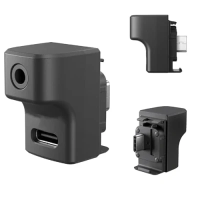 Abbildung von BeisDirect Audio Adapter für Insta360 Ace Pro/Ace Mic Erweiterungszubehör mit 3,5 mm Audioanschluss und Typ C Ladeanschluss