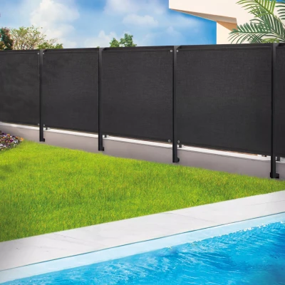 Abbildung von IDMarket Sichtschutz, verstärkt, 1 x 10 m, Schwarz, 220 g/m²