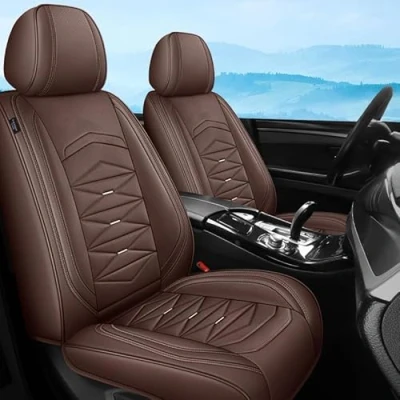 Abbildung von Jooexel Autositzbezüge Universal passend für Skoda Octavia Rapid Kodiaq A7 2 A5 Tour Fabia 1 3 Superb Spaceback Felicia Schonbezüge Set Premium Leder Sitzbezüge