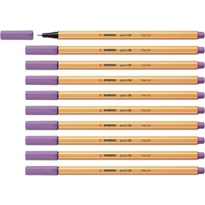 Abbildung von Fineliner STABILO point 88 10er Pack grauviolett